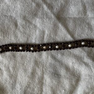 Red and White Stone Costume Jewelry Bracelet